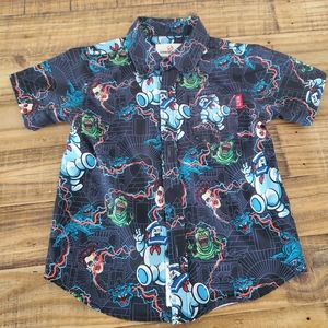 RSVLTS Boys size XS Ghostbusters button up collared shirt